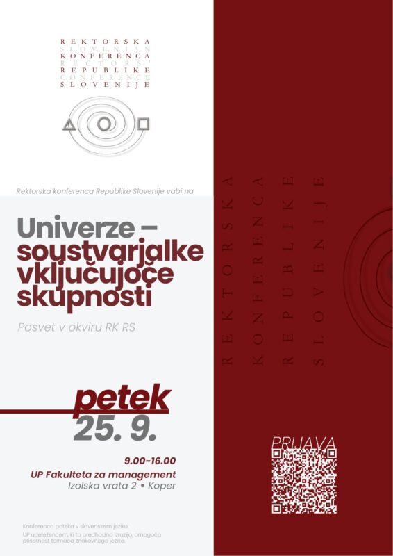 [VABILO] Posvet »Univerze – soustvarjalke vključujoče skupnosti« 25. 9. 2026