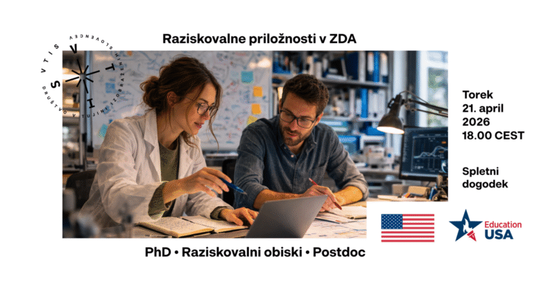 [PRILOŽNOST]: Webinar: Raziskovalne priložnosti v ZDA za slovenske študente in raziskovalce
