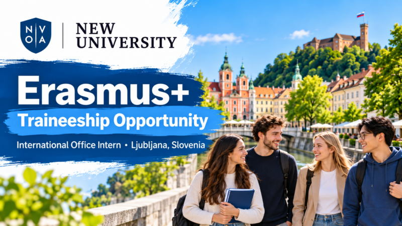 [ERASMUS]: Erasmus+ Traineeship Opportunity – International Office Intern in Ljubljana, Slovenia